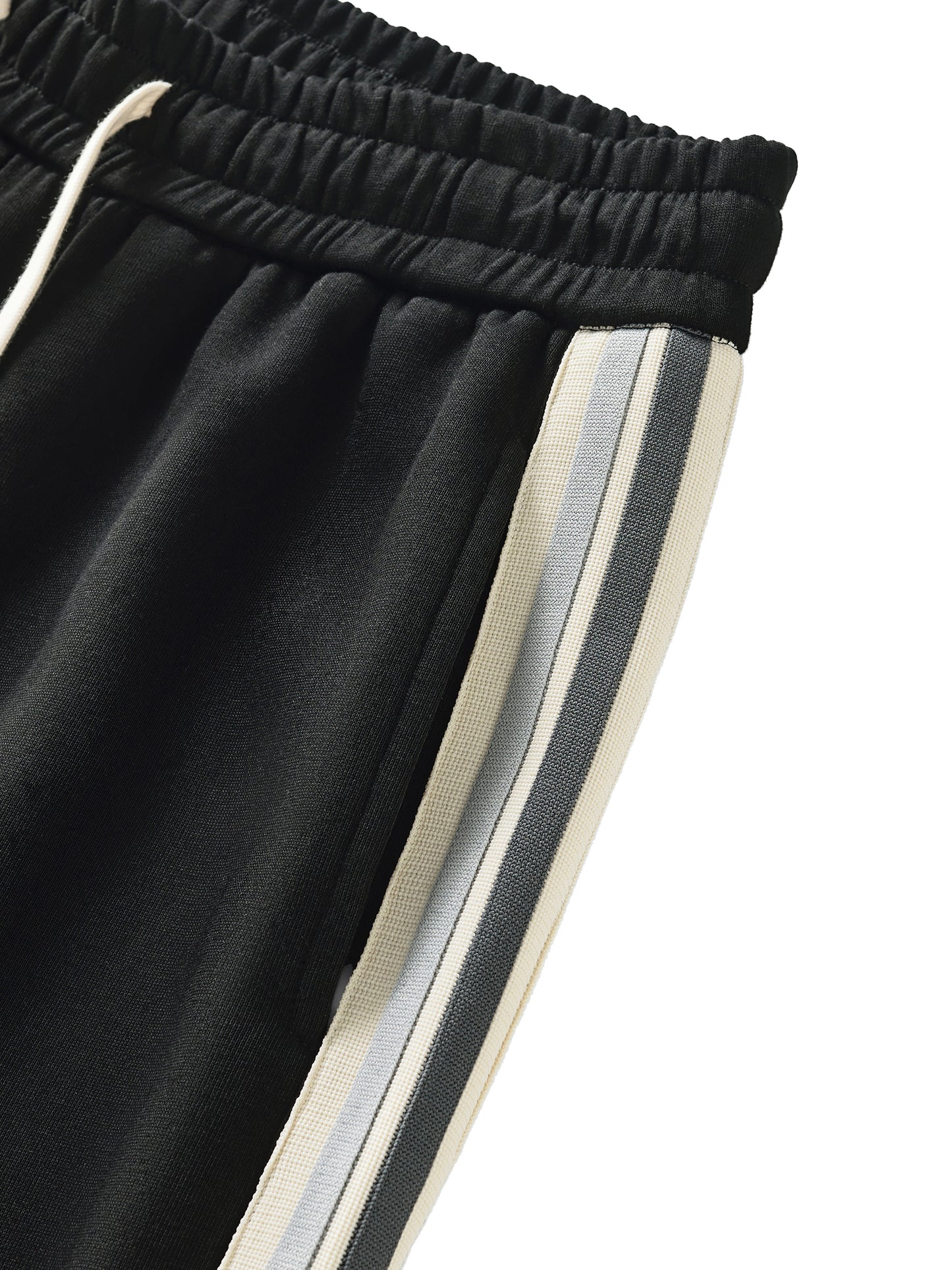 Contrast Side-Stripe Straight-Leg Pants