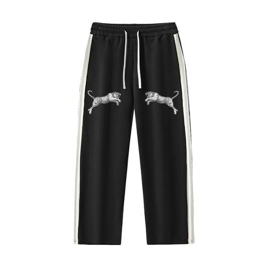 Contrast Side-Stripe Straight-Leg  Pants