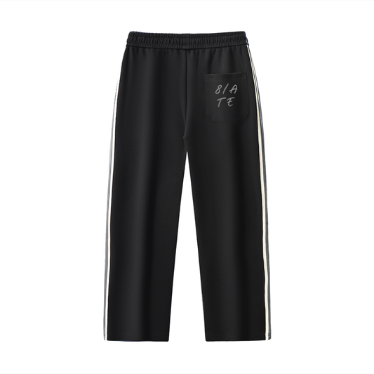 Contrast Side-Stripe Straight-Leg  Pants