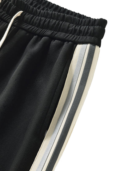 Contrast Side-Stripe Straight-Leg  Pants